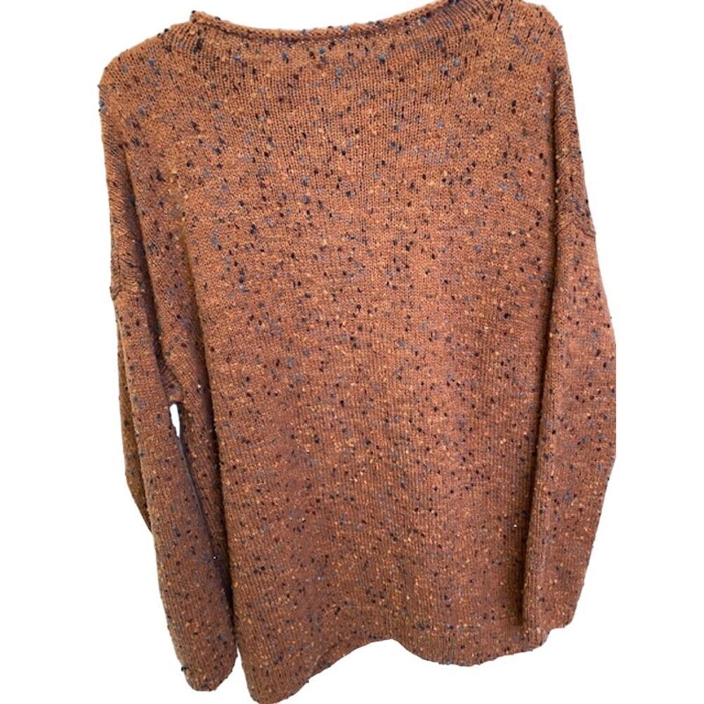 J. Jill Speckled Tan Crew Neck Sweater